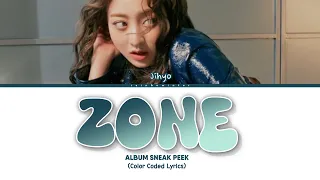 JIHYO "ZONE" Lyrics (Han/Rom/Eng/가사) Color Coded Lyrics (Album Sneak Peek) | rainbowinter