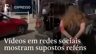 Vídeos em redes sociais mostram supostos reféns levados pelo Hamas