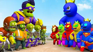 Plants vs Zombies 2 | Rescue All Team Zombie VS Bad Guy Rainbow Friends Heroes | 2D 3D Animation IRL