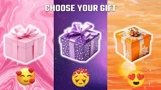 Choose your gift box 🎁 💝 Pink 💜 Purple 🧡 Orange 🎊 3 gift box challenge 🌟