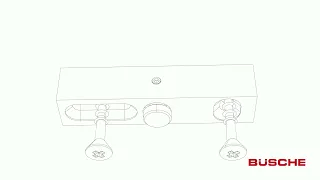 Монтаж на квадратен корниз Busche за таван 11473  Ceiling mounting