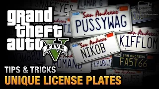 GTA 5 - Unique License Plate Vehicles