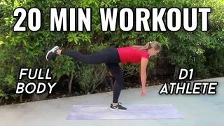20 MIN AT HOME FULL BODY WORKOUT | VOLLEYBALL (No Equipment)
