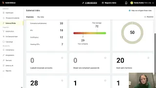 External Attack Surface Management (EASM) Dashboard at UnderDefense MAXI