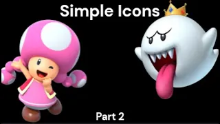 Mario Kart 8 Deluxe Simple Icons Part 2 (Toadette and King Boo)