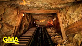 Take a virtual ride on Hong Kong Disneyland's Big Grizzly Mountain Runaway Mine Cars l GMA Digital