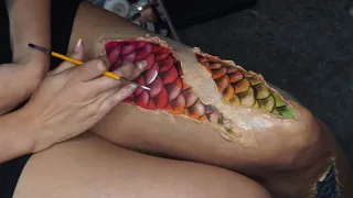 Mermaid Scales Leg SFX Makeup Tutorial