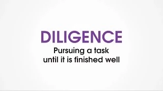 (B9) Diligence - Character Trades. Family game night activity to help kids build good character.