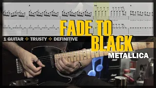Fade to Black | Guitar Cover Tab | Guitar Solo Lesson | Backing Track with Vocals 🎸 METALLICA