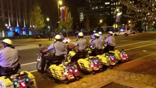 Philly police highway patrol on the parkway after the NFL draft