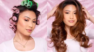 How To: Fluffy Blowout Using Rollers! | Hair Tutorial