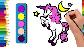 Unicorn  Drawing | Drawing Videos for Kids |  Painting and Coloring for Kids & Toddlers