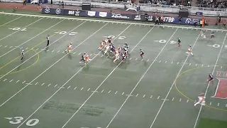 BC Lions QB Michael Reilly throws a 75-yard TD pass to Lucky Whitehead vs. Montreal Alouettes 9/18