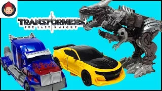 Transformers The Last Knight Toys Knight Armor Turbo Changer Optimus Prime Grimlock Bumblebee