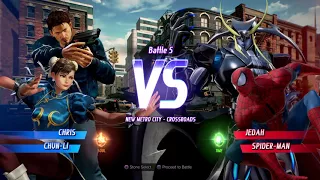 Chris & Chun-Li Arcade mode | Marvel vs Capcom Infinite (Reupload)