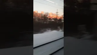 Поезд "Ласточка ЭС2ГП" Москва-Иваново на подъезде к вокзалу г.Владимир, 04.01.2024 года