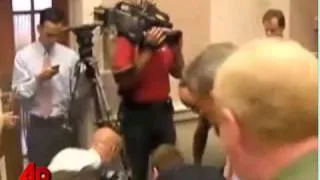 Raw Video: City Council Meeting Turns Violent