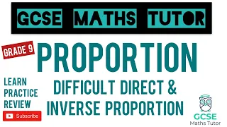 The 5 Hardest Direct & Inverse Proportion Exam Style Questions | GCSE Maths Tutor