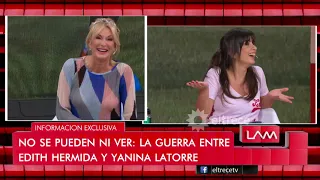 Tremenda tensión entre Yanina Latorre y Edith Hermida por los palitos que se dan al aire