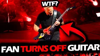 FAN ACCIDENTALLY "TURNS OFF" JAMES HETFIELD GUITAR LIVE (2023) #METALLICA