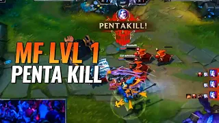 LoL: Miss Fortune Level 1 PENTA KILL!