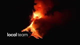 Etna notte 22-23 febbraio, il timelapse della colata: le immagini velocizzate