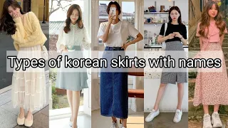 Types Of Korean Skirts With Names/Korean Skirt Outfit Name/Korean Skirt Outfits With Names/K Fashion