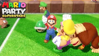 Mario Party Superstars Minigames - Luigi vs Donkey Kong vs Mario vs Wario (Master Difficulty)