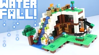 LEGO Minecraft The Waterfall Base 21134 with Cat & Dyed Sheep!