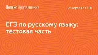 Подготовка к ЕГЭ по русскому языку. Тестовая часть. Занятие 19