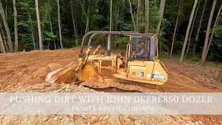 Pushing dirt with the John Deere 850 Dozer on the Bamboo Job