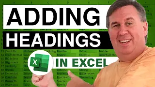 Excel - Master Adding Headings to Repeating Data Sets in Excel | Excel Tutorial - Episode 546