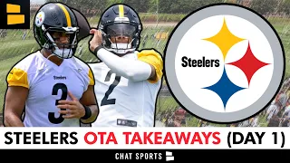 Pittsburgh Steelers OTA Takeaways (Day 1): Justin Fields NOT BACKING DOWN vs. Russell Wilson