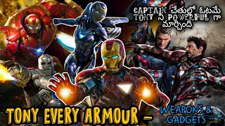 Ironman every armour & weapons - gadgets | తెలుగు | #planetcinema #marvel #skywingson
