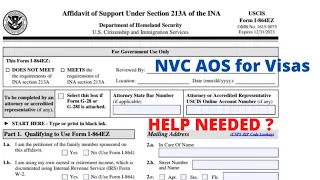 Affidavit Of Support For Immigrant Visas| I-864, I-864EZ, I-864a