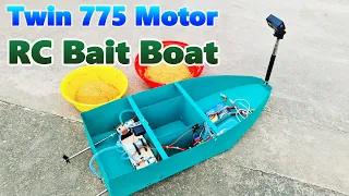 How To Make RC Bait Boat using Twin 775 Motor - Full Metal