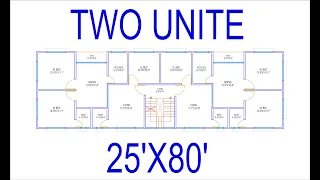 HOUSE PLAN DESIGN | EP 19 | 2000 SQUARE FEET TWO-UNIT HOUSE PLAN | LAYOUT PLAN