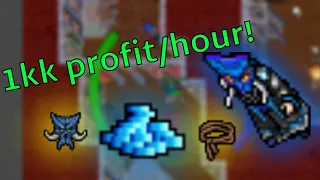 Almost 1kk profit per hour on a low level mage in Tibia