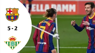 Barcelona vs Real Betis 5 - 2..All goal and Highlight