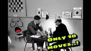 Bobby Fisher beats super GM Samuel Reshevsky in only 10 moves!