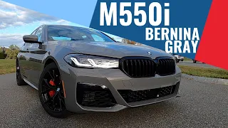 2021 BMW M550i I Bernina Gray I Revs I Walk-around