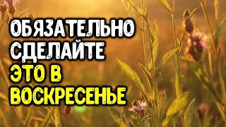 Обязательно сделайте это в воскресенье