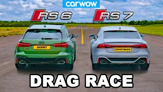 Audi RS7 vs RS6 - DRAG RACE