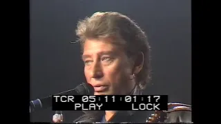 Johnny en répétition pour l'émission "Toute la musique qu'on aime" (27.01.1990)