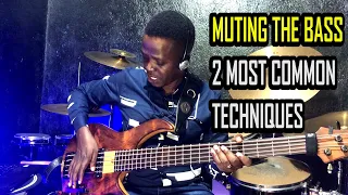 How to Mute the bass guitar - beginners bass lesson by O.V.Gilberto