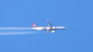 turkish airlines high altitude plane spotting