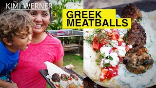 Greek Meatballs with Kimi Werner and Buddy.