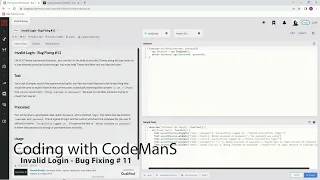 Codewars 8 kyu Invalid Login - Bug Fixing #11 Javascript