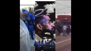 All Gangs March The Streets Of LA Uniting In Honor Of Nipsey Hussle 💙