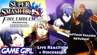 JustJesss Reacts Live: Lucina, Captain Falcon, AND Robin! - Game Girl